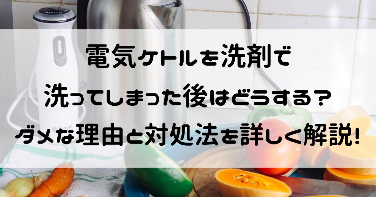 電気ケトル洗剤で洗ってしまった